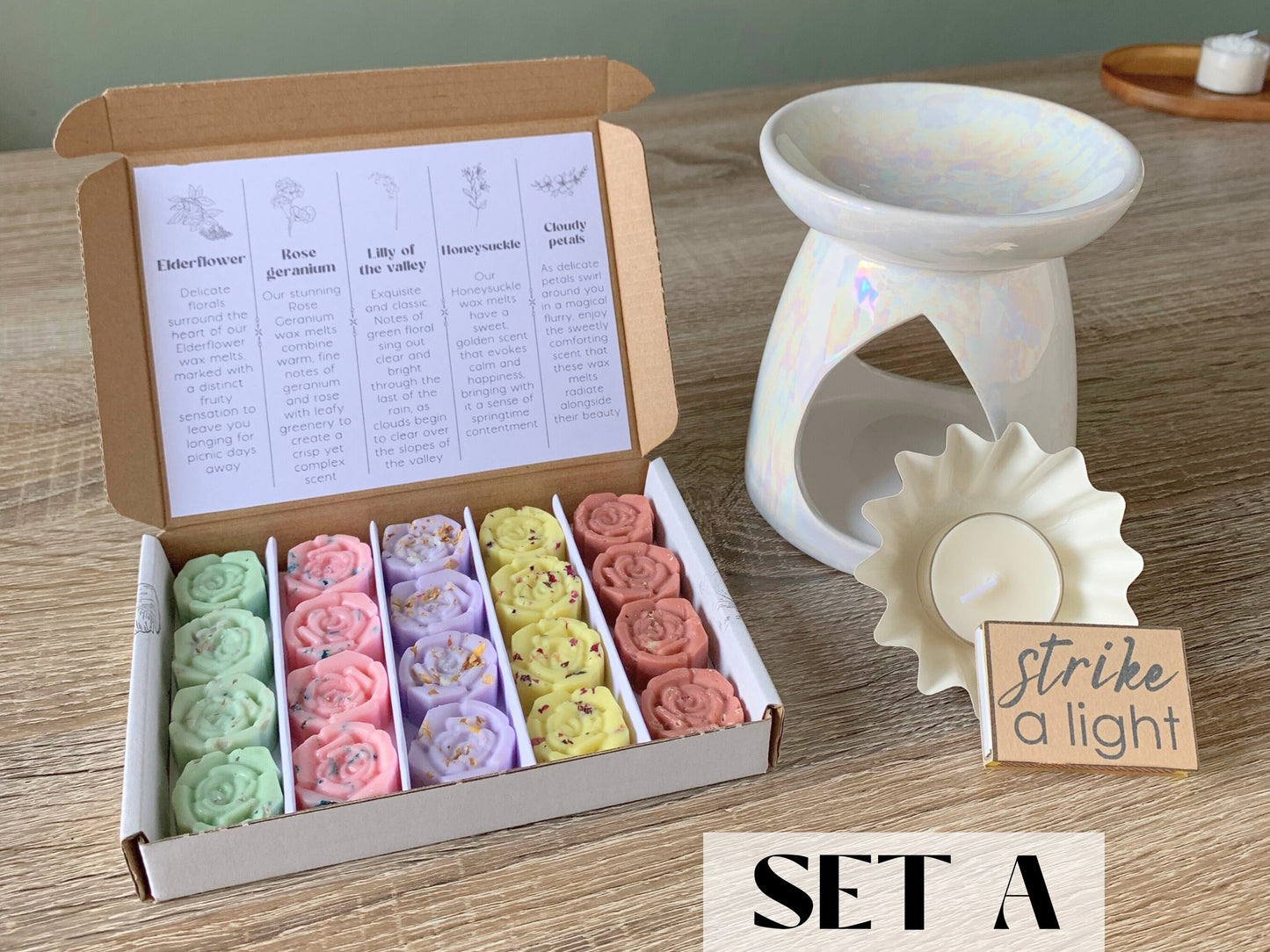 Roses Wax Melts & Burner Gift Set