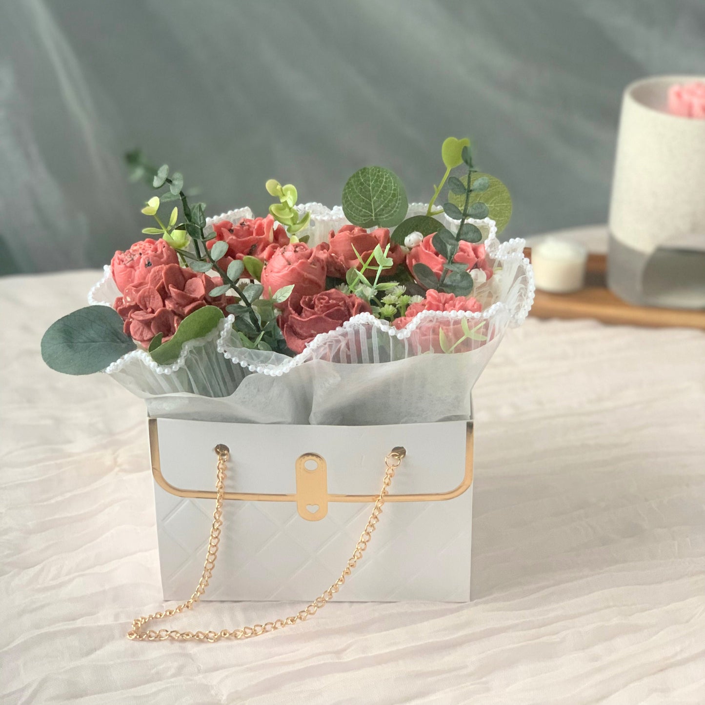 Luxury Wax Flower Bouquet In The Box