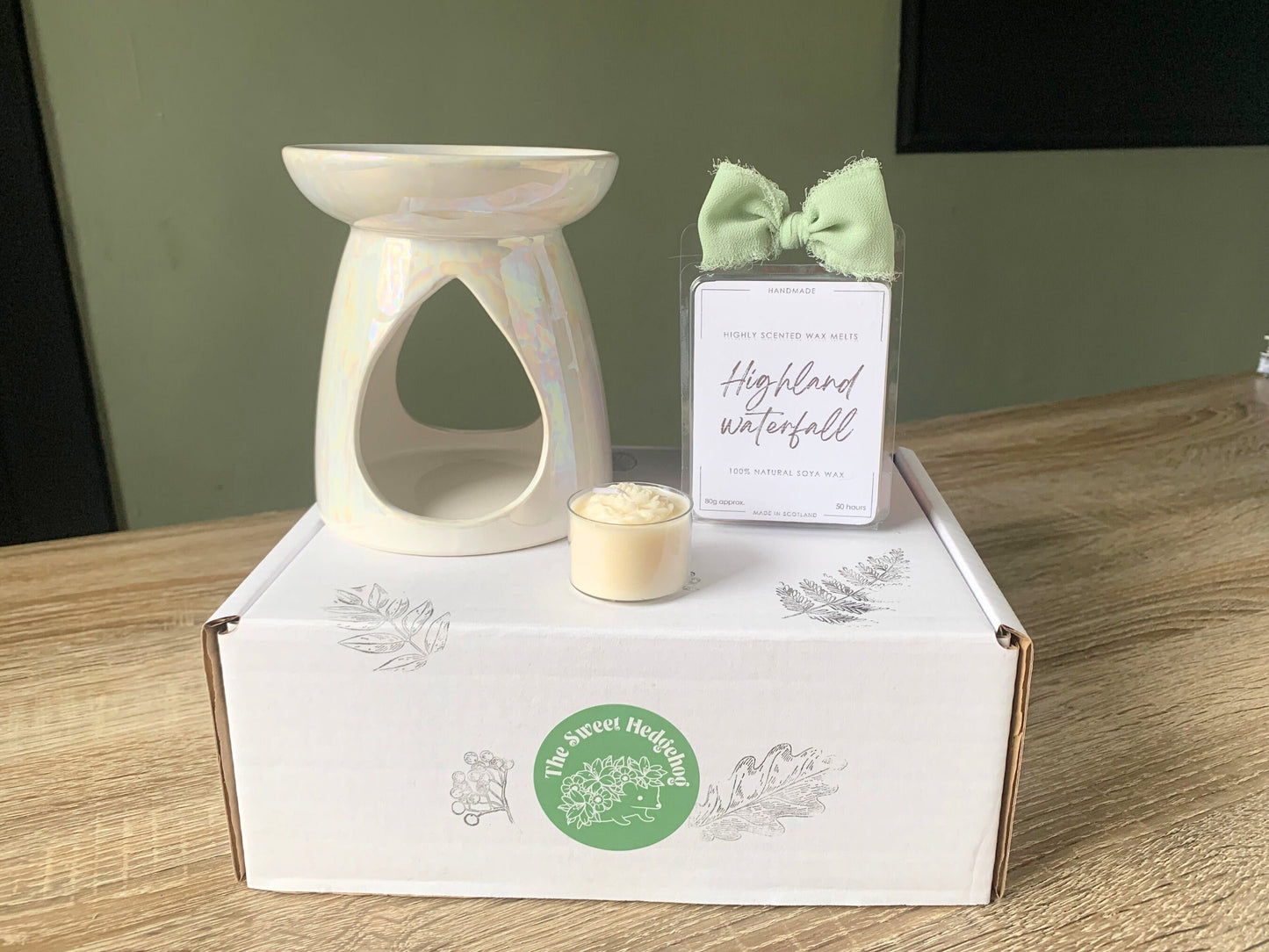 Tea Light Burner For Wax Melts Gift Set Essential Oil Burner Set Aromatherapy Gift Set Ceramic Wax Melt Burner House Warming Gift Wax Melter