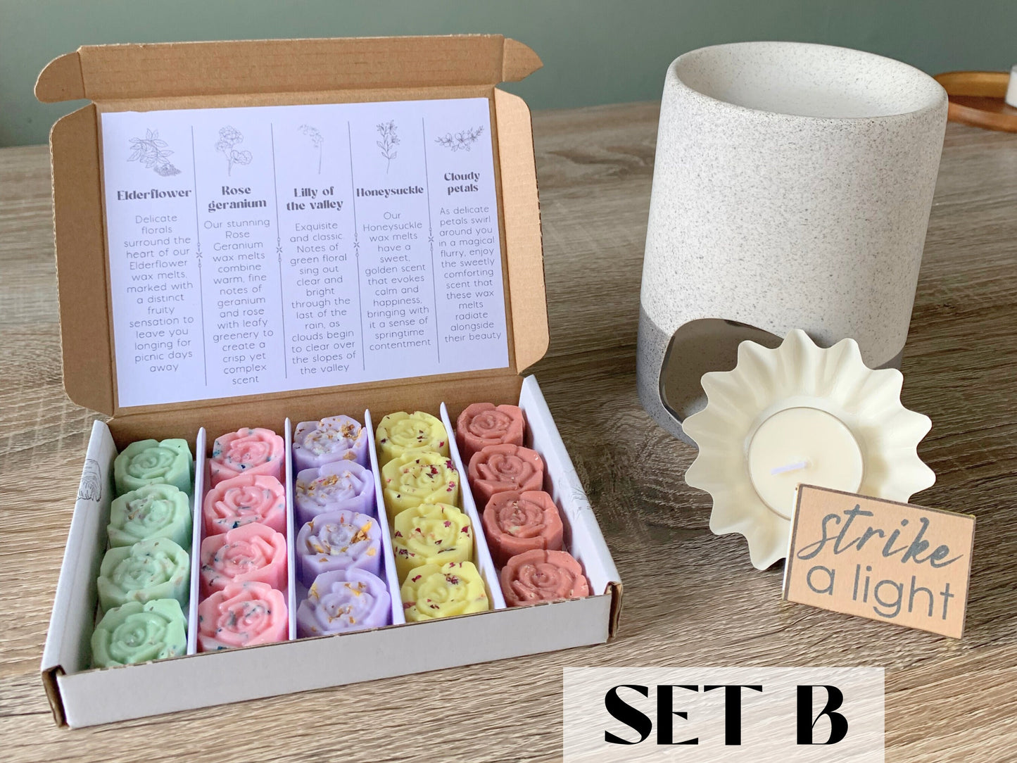 Roses Wax Melts & Burner Gift Set