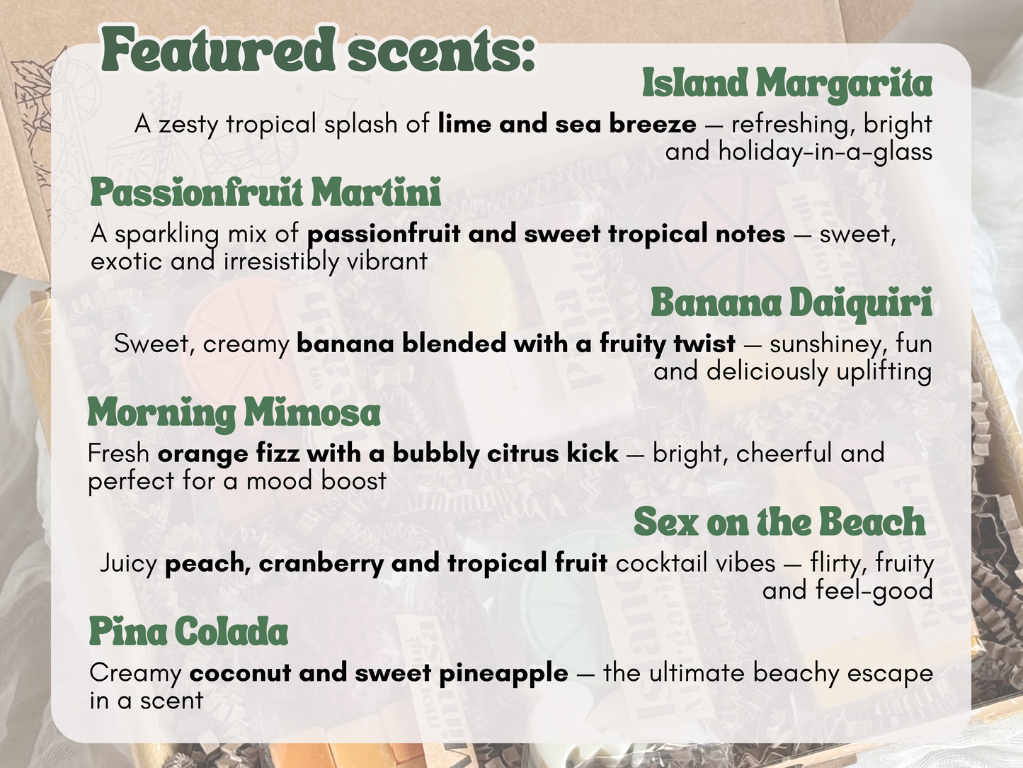 Cocktail Inspired Wax Melts Collection